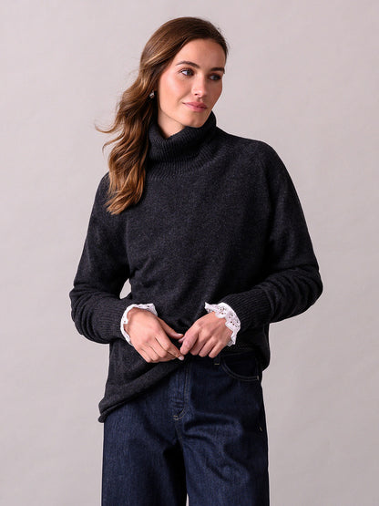 Unisex Wool Roll Neck Sweater