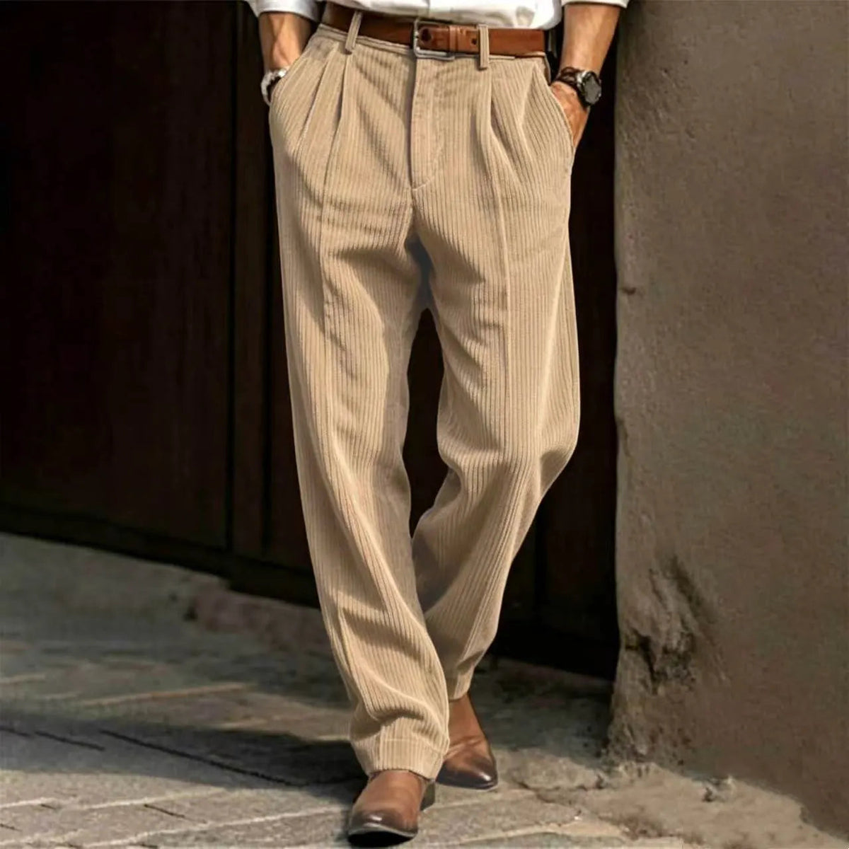 Men's Corduroy Relaxed-Fit Pants