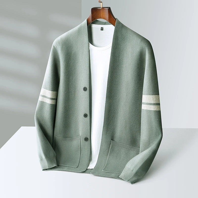 Men's Merino Wool-Blend Cardigan