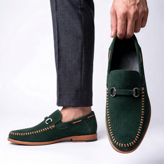 Men's Suede High-Top Loafers