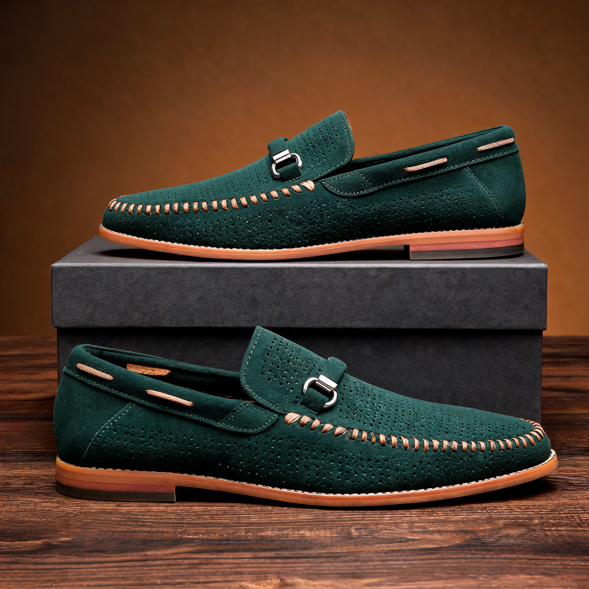 Men's Suede High-Top Loafers