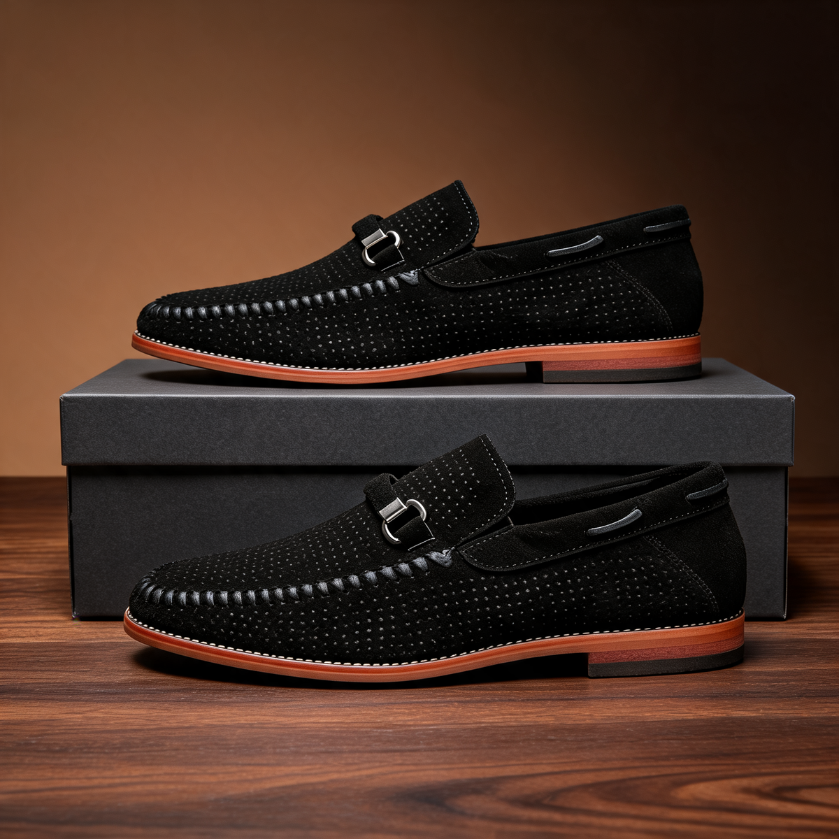 Men's Suede High-Top Loafers