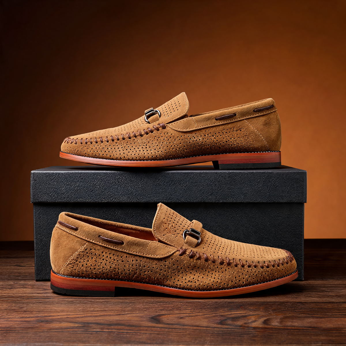 Men's Suede High-Top Loafers