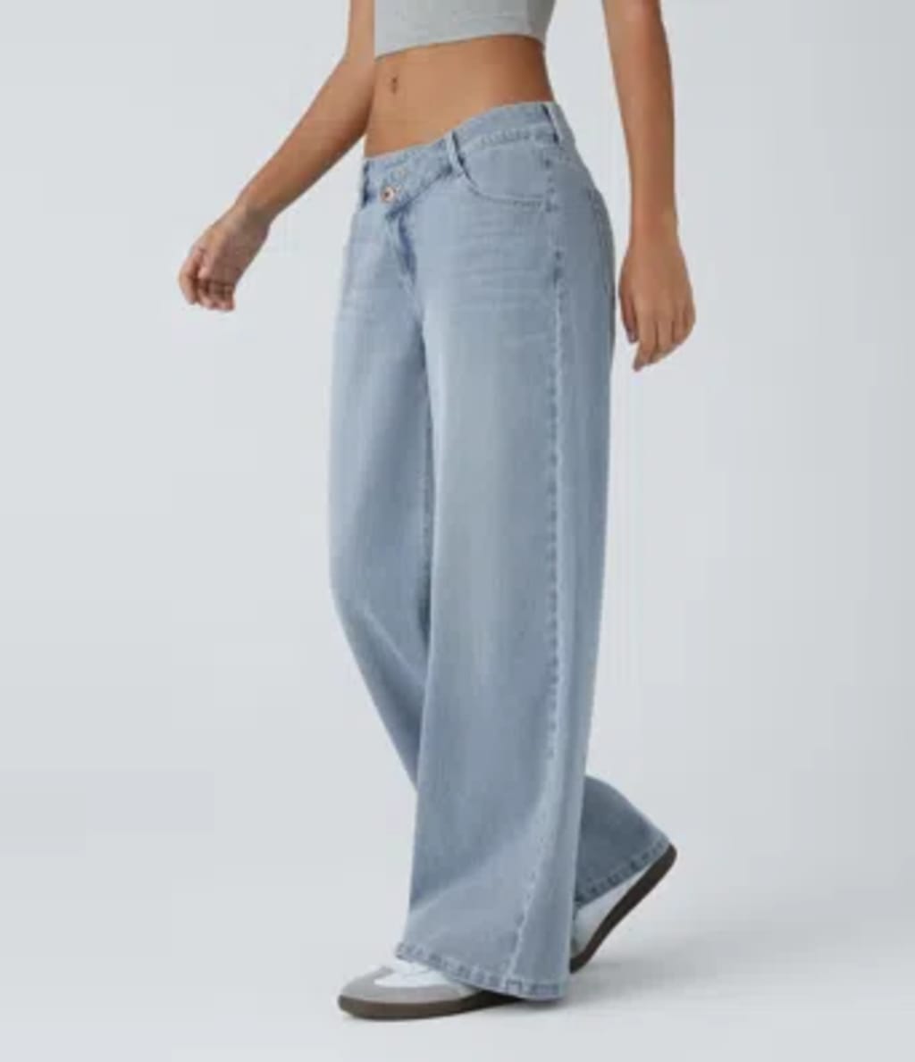 Women's Low Rise Baggy Wide Leg Jeans