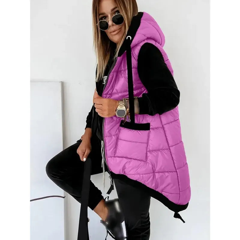 Women's Padded Hooded Puffer Vest