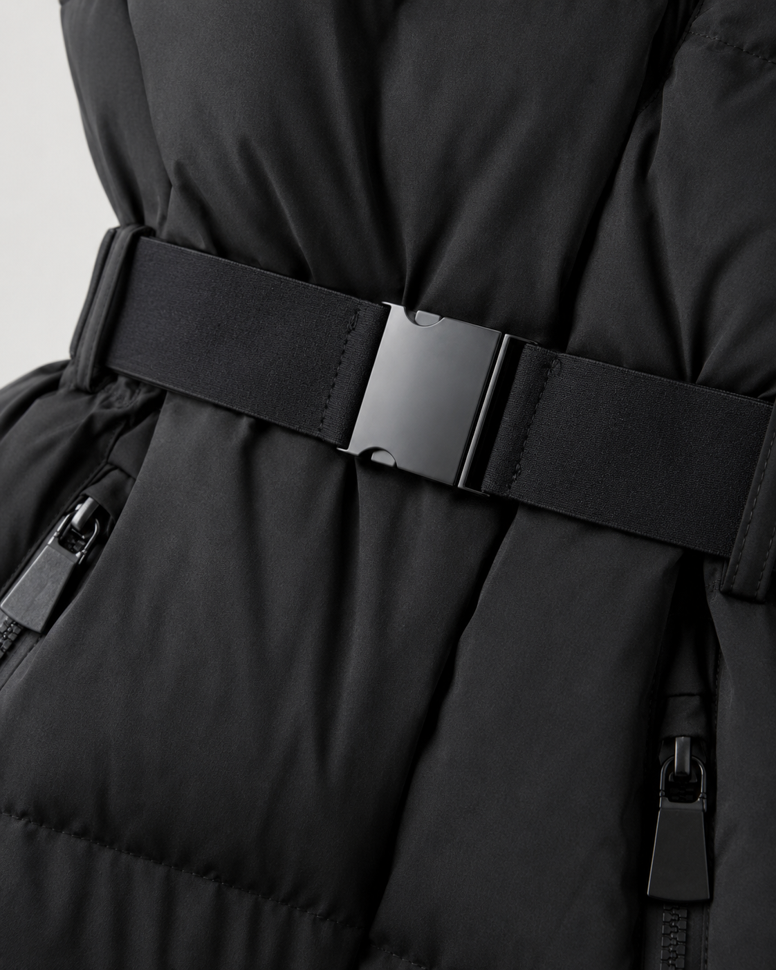 Women's Belted Hooded Puffer Jacket