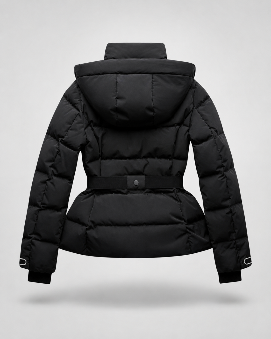 Women's Belted Hooded Puffer Jacket