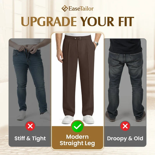 Men's Pull-On Straight-Leg Comfort Pants