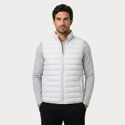 Men's Quilted Lightweight Puffer Vest – Full-Zip, view 2