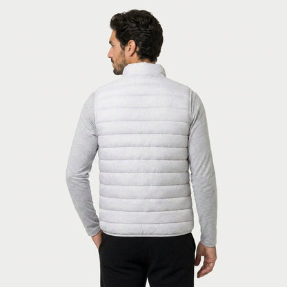 Men's Quilted Lightweight Puffer Vest – Full-Zip, view 3