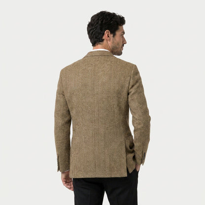 Men's Wool-Blend Herringbone Two-Button Blazer, view 5