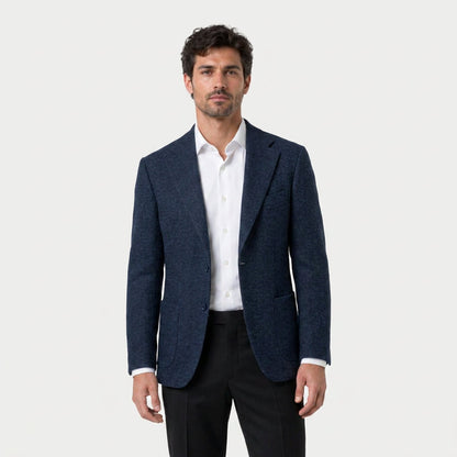 Men's Wool-Blend Herringbone Two-Button Blazer, view 2