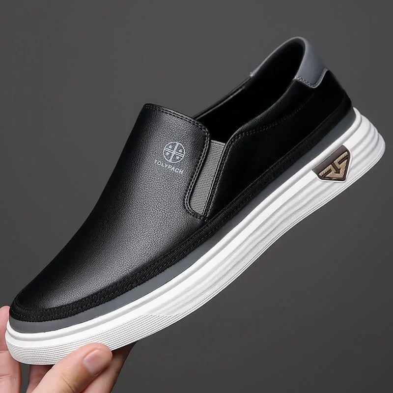 Men's Leather Slip-On Loafers