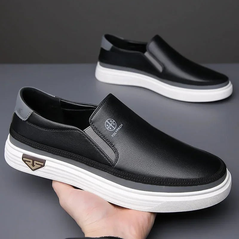Men's Leather Slip-On Loafers
