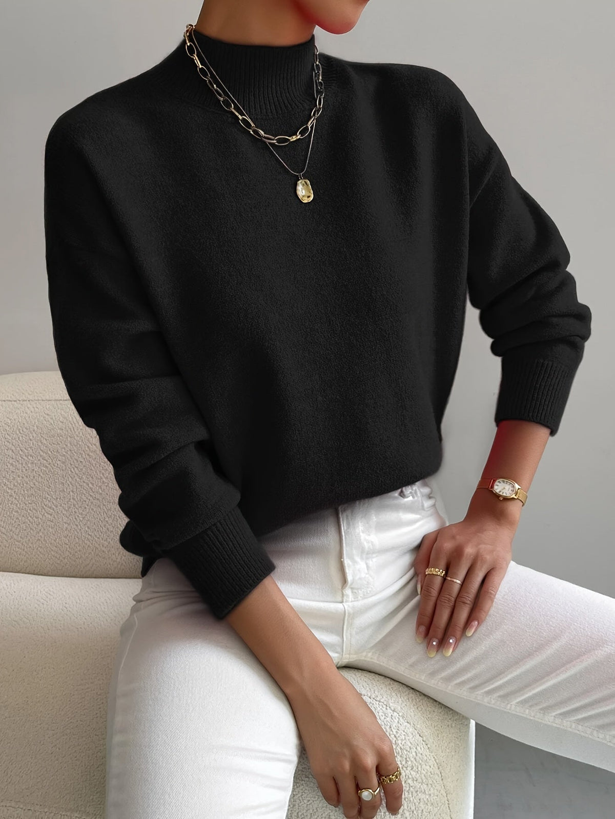 Women's Turtleneck Knit Sweater