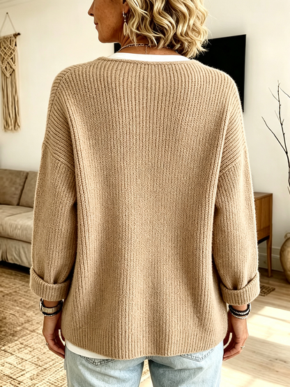 Women's Ribbed Knit Asymmetrical Cardigan
