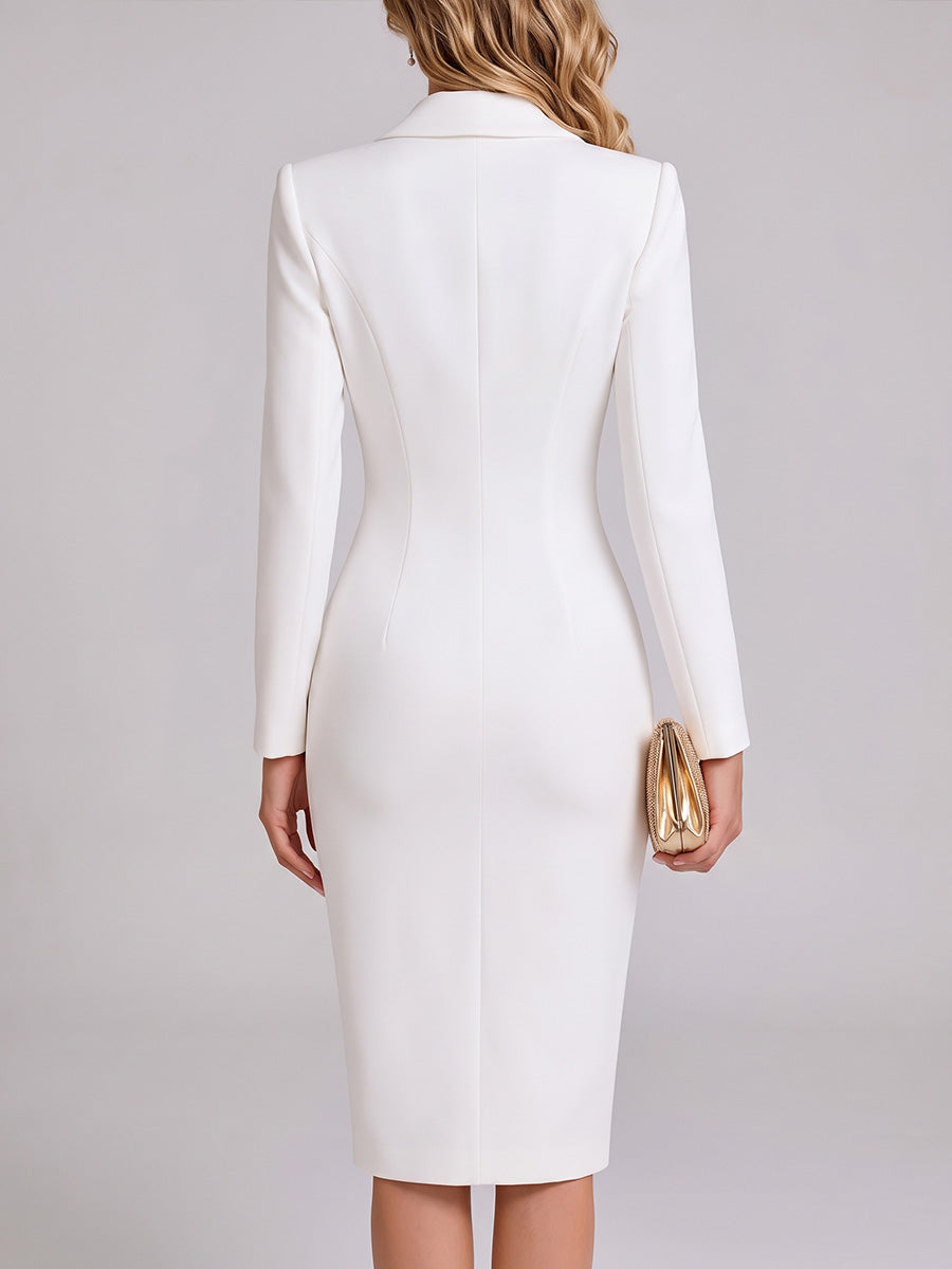 Women's Wrap Front Lapel Blazer Dress