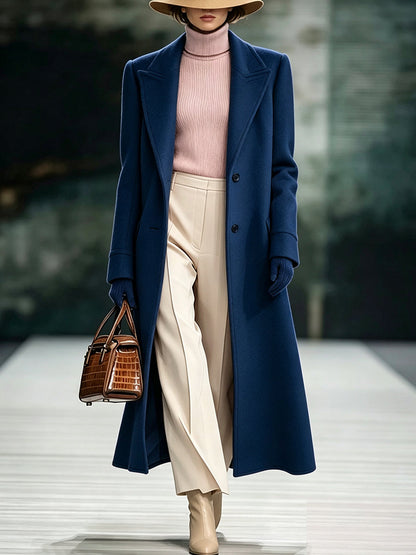 Women's Cotton-Wool Blend Long Coat