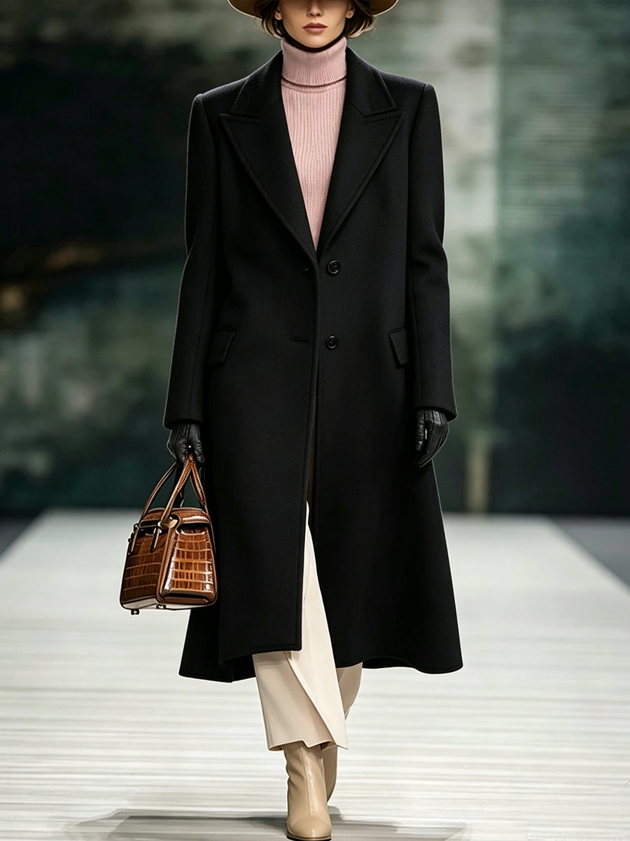 Women's Cotton-Wool Blend Long Coat