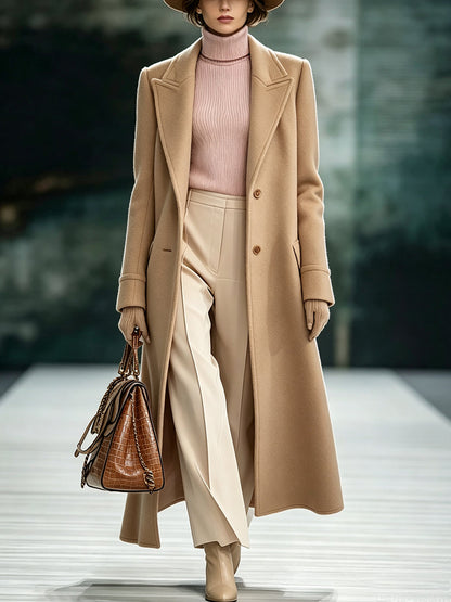Women's Cotton-Wool Blend Long Coat