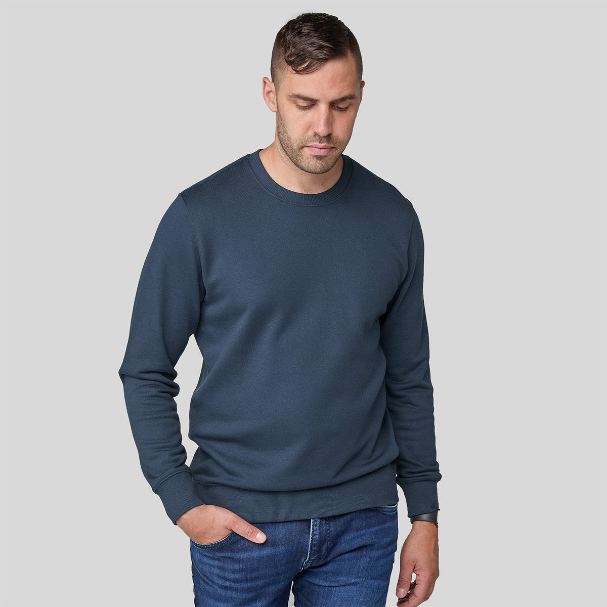 Men's Cotton-Modal Crew Neck Sweater