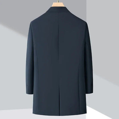 Men's Water-Resistant Down Trench Coat