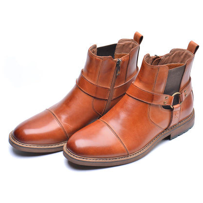 Men's Leather Moto Boots
