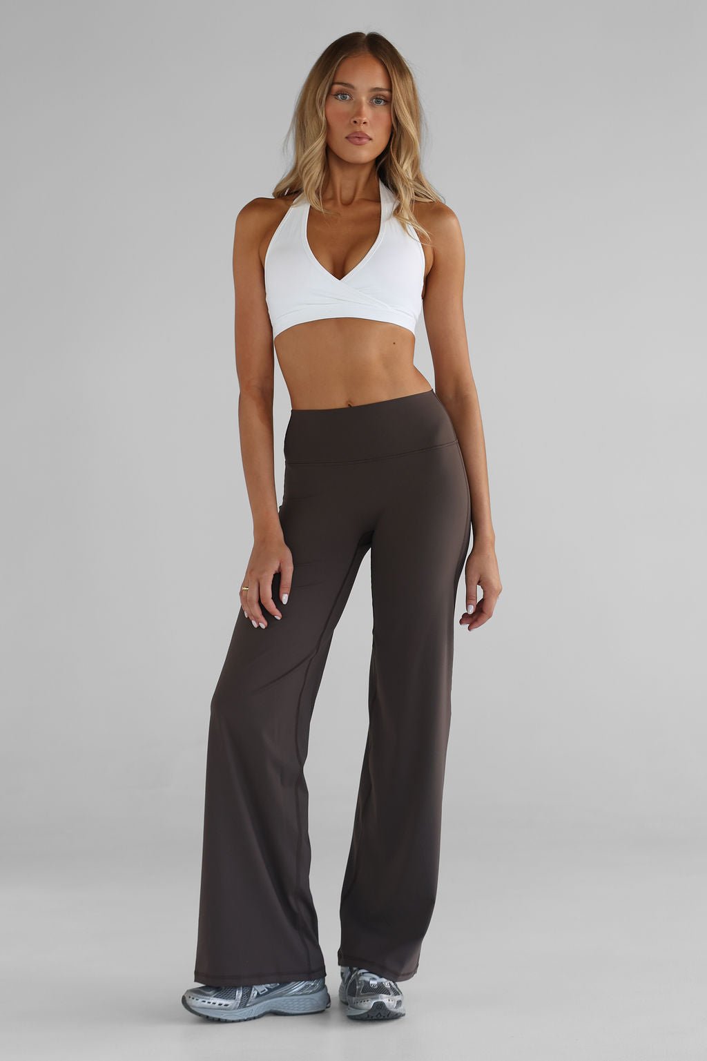 Women's Nylon-Blend Wide Leg Pants