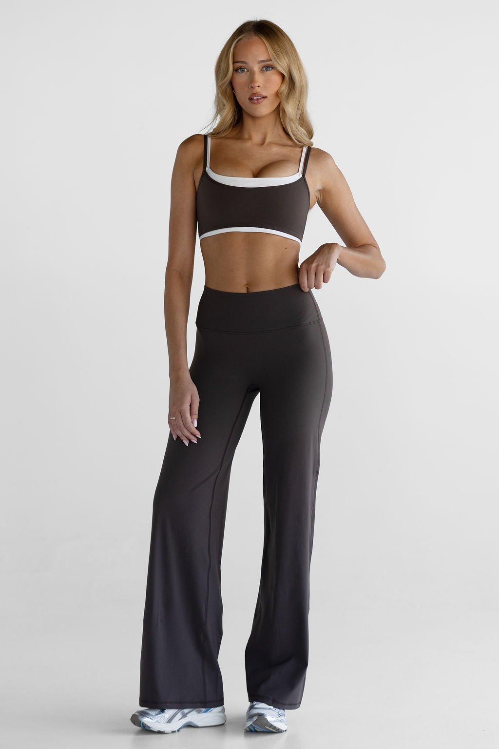 Women's Nylon-Blend Wide Leg Pants