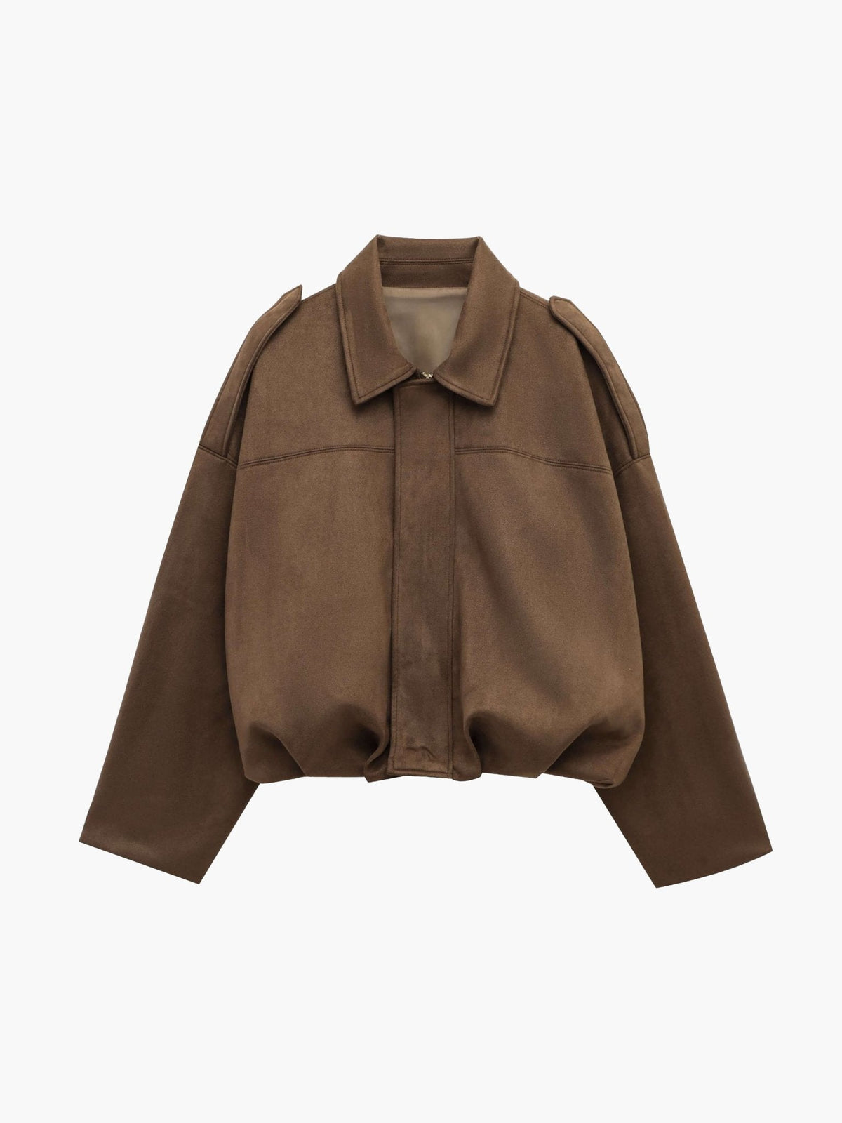 Women's Vegan Suede Bomber Jacket