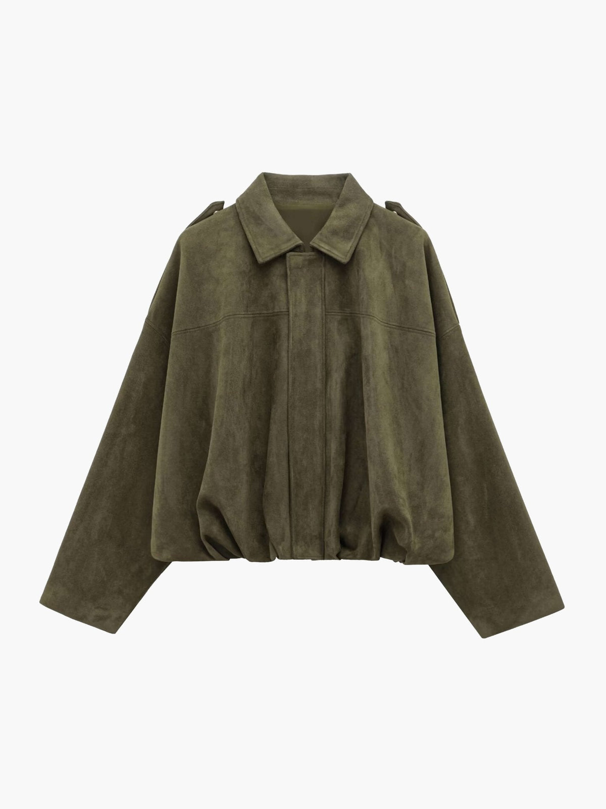 Women's Vegan Suede Bomber Jacket
