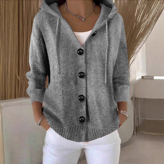Women's Polyester Long Sleeve Cardigan