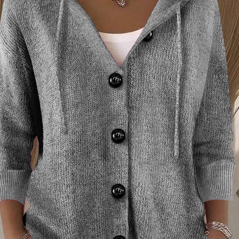Women's Polyester Long Sleeve Cardigan