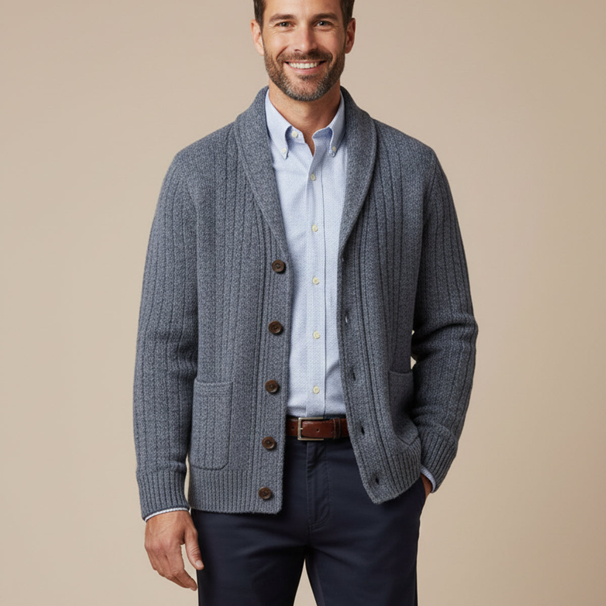 Men's 100% Cashmere Cardigan