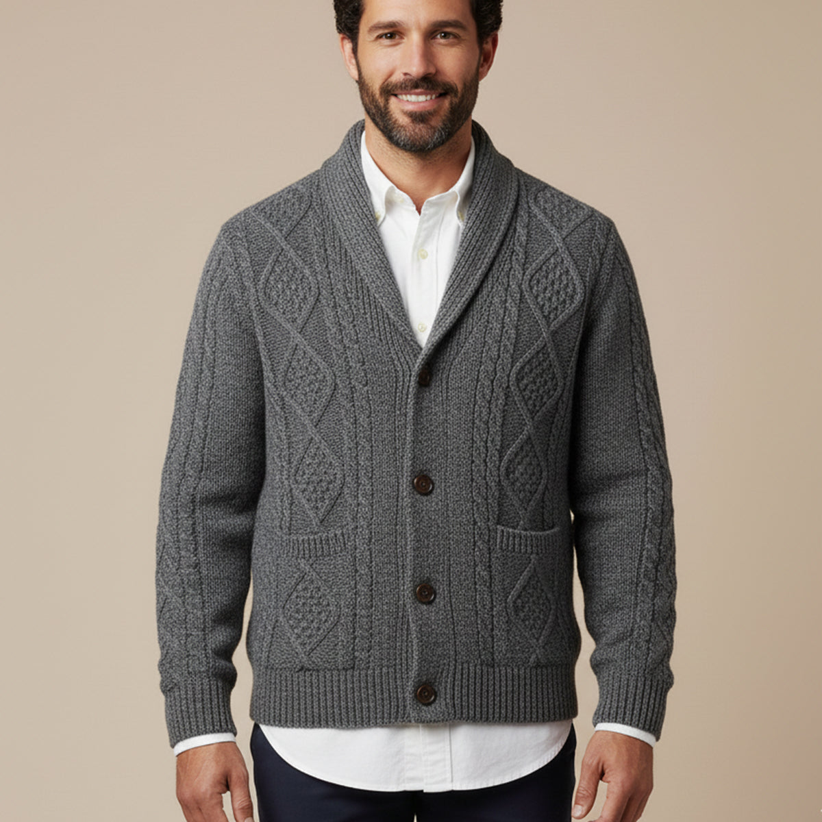 Men's 100% Cashmere Cardigan