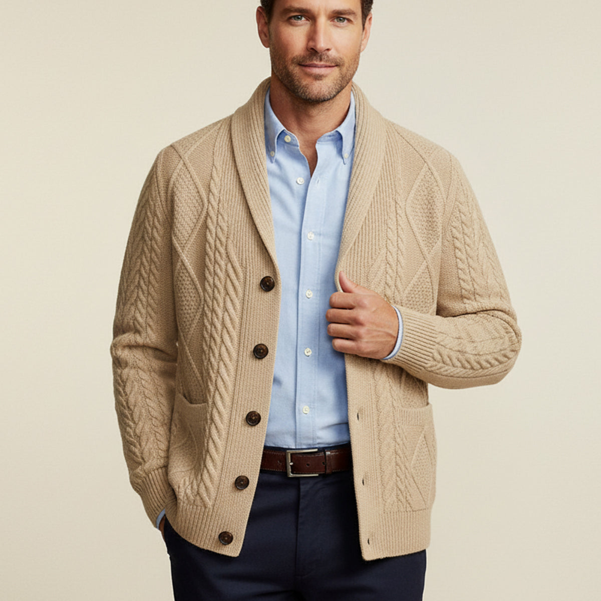 Men's 100% Cashmere Cardigan