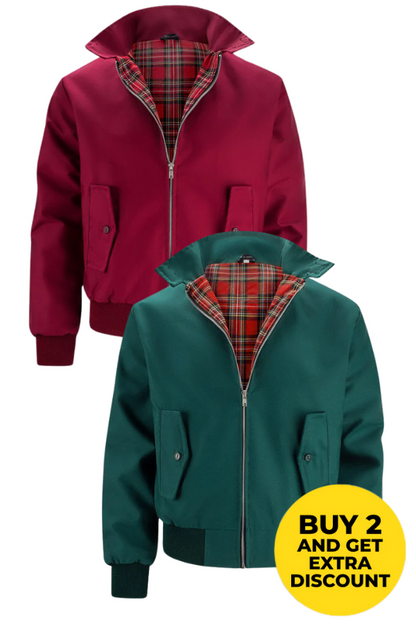Men's Tartan-Lined Cotton-Blend Jacket
