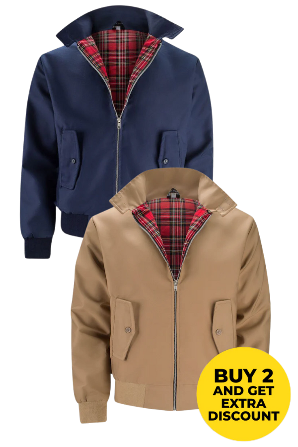 Men's Tartan-Lined Cotton-Blend Jacket