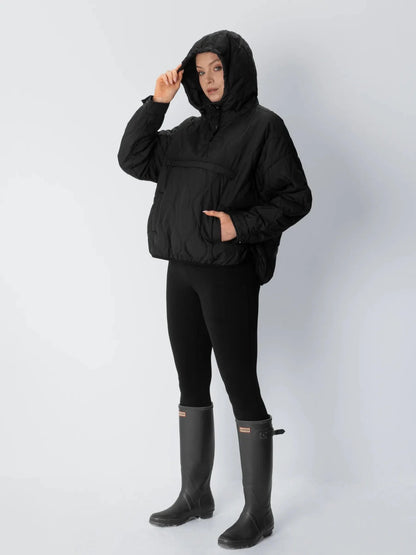 Unisex Packable Quilted Puffer Hoodie