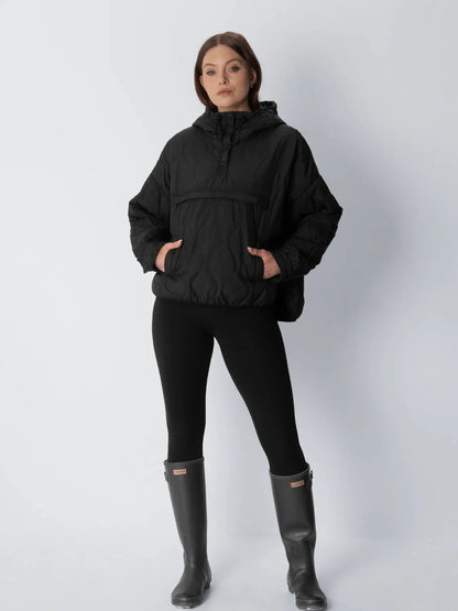 Unisex Packable Quilted Puffer Hoodie