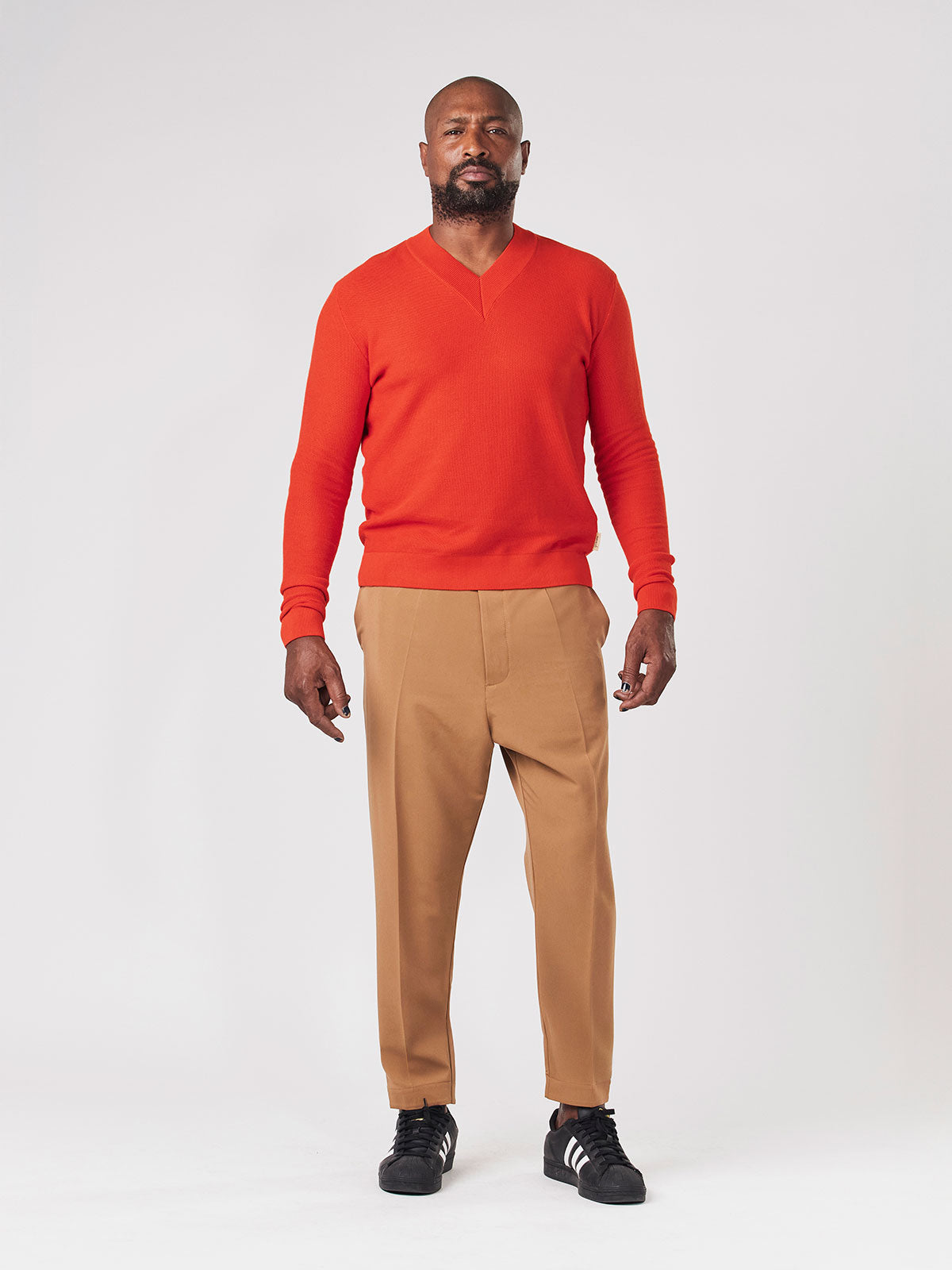 Men's Cashmere-Cotton V-Neck Sweater
