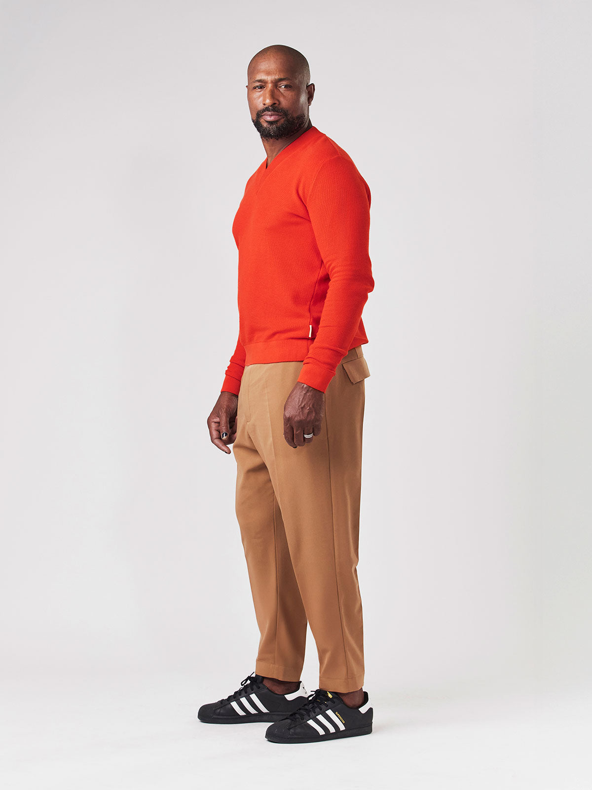 Men's Cashmere-Cotton V-Neck Sweater