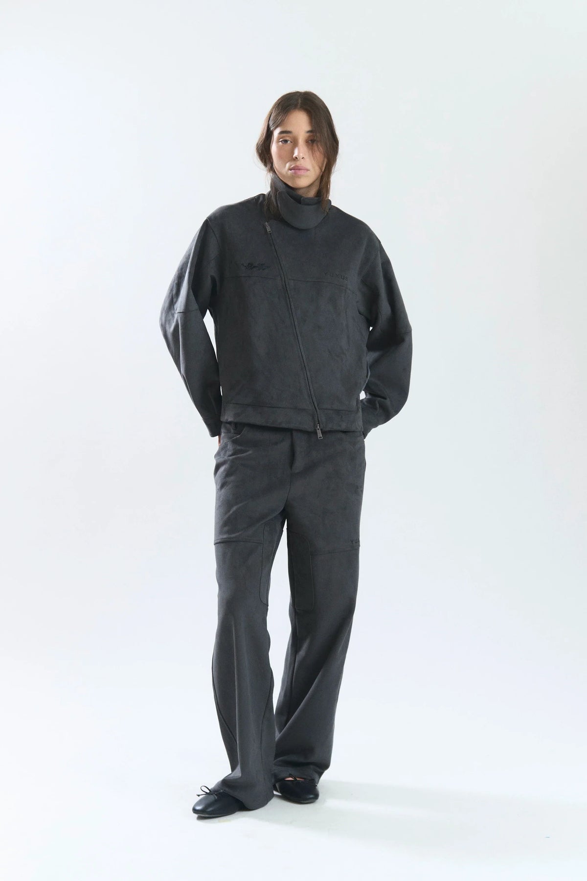 Unisex Tonal Graphic Zip Jacket